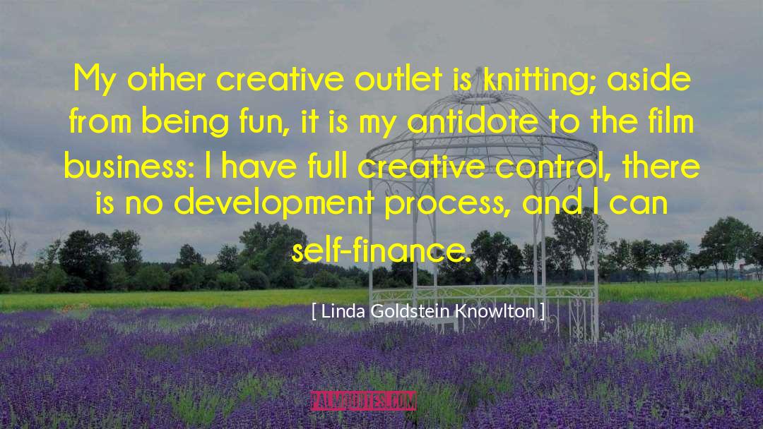 Linda Goldstein Knowlton Quotes: My other creative outlet is