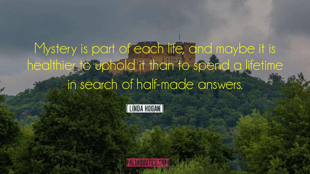 Linda Hogan Quotes: Mystery is part of each