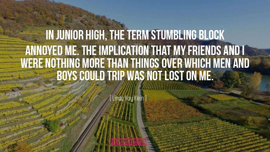 Linda Kay Klein Quotes: In junior high, the term