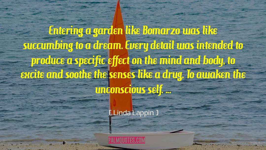 Linda Lappin Quotes: Entering a garden like Bomarzo