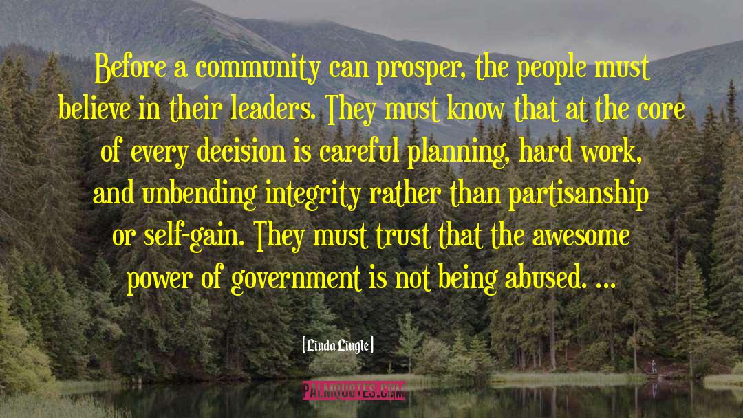 Linda Lingle Quotes: Before a community can prosper,