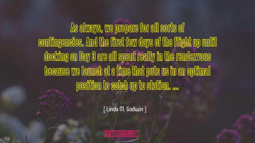 Linda M. Godwin Quotes: As always, we prepare for