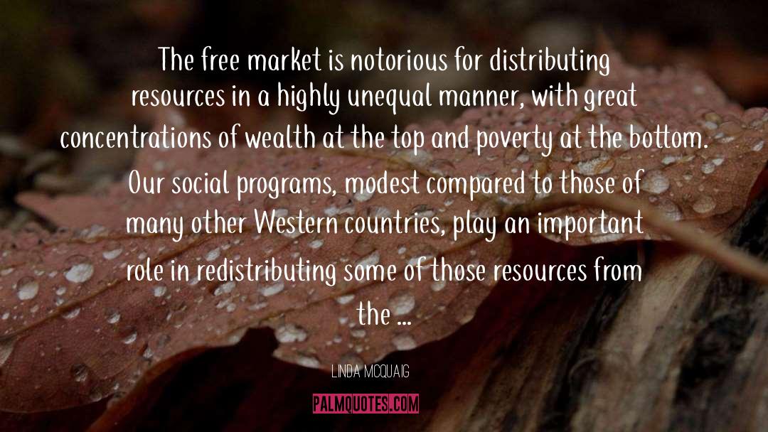 Linda McQuaig Quotes: The free market is notorious