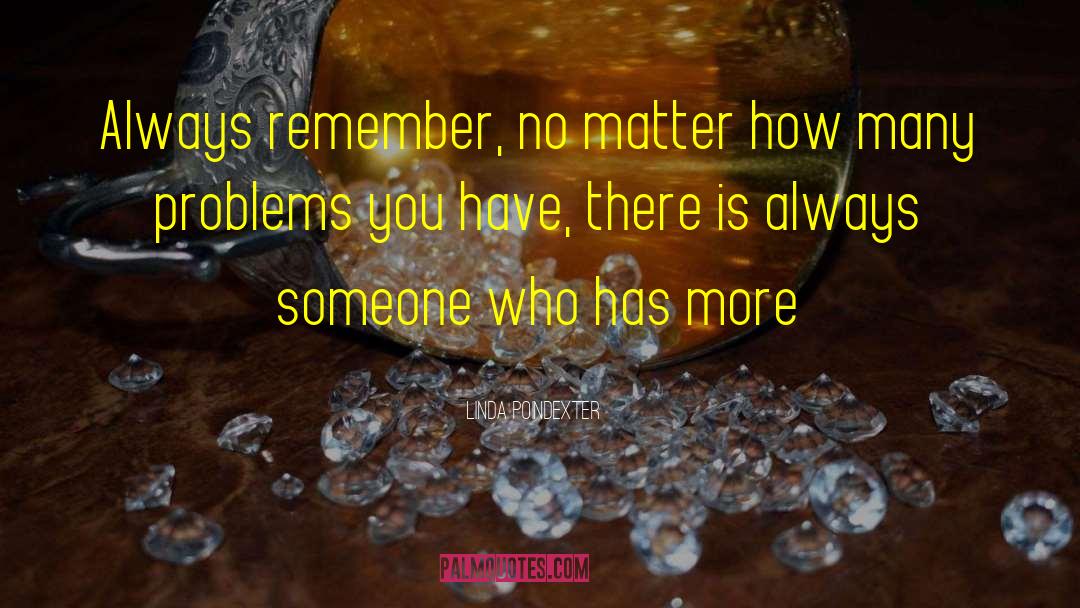 Linda Poindexter Quotes: Always remember, no matter how