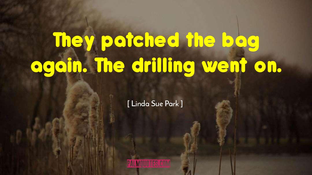 Linda Sue Park Quotes: They patched the bag again.