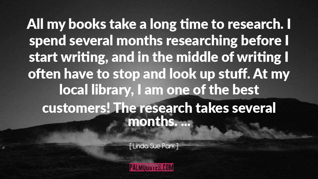 Linda Sue Park Quotes: All my books take a