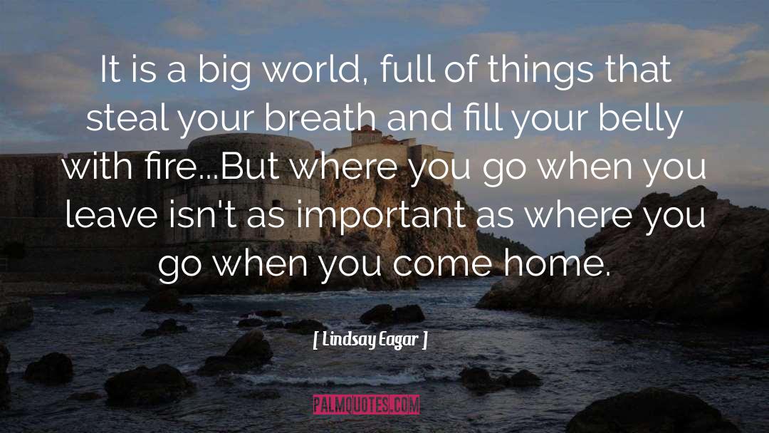 Lindsay Eagar Quotes: It is a big world,