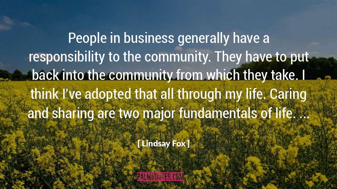 Lindsay Fox Quotes: People in business generally have