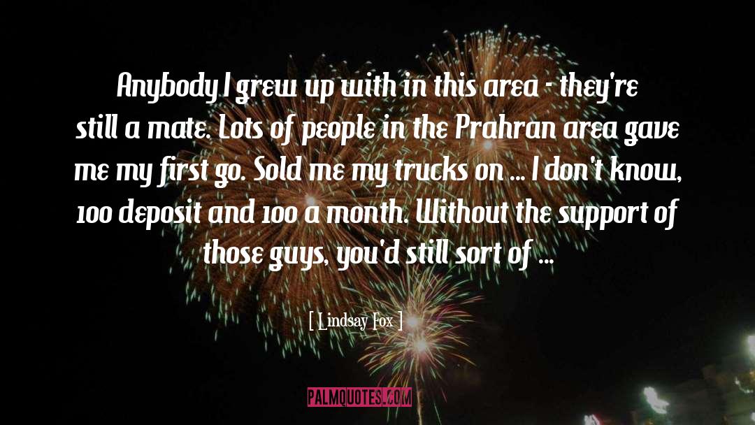 Lindsay Fox Quotes: Anybody I grew up with