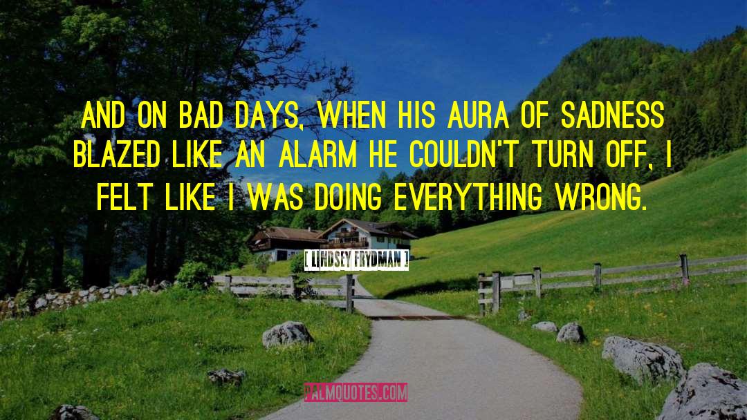 Lindsey Frydman Quotes: And on bad days, when