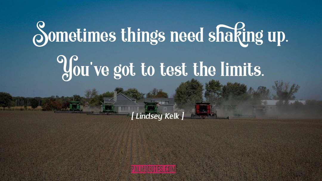 Lindsey Kelk Quotes: Sometimes things need shaking up.