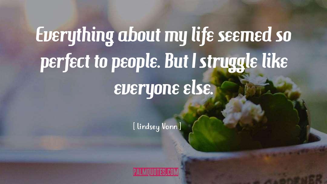 Lindsey Vonn Quotes: Everything about my life seemed