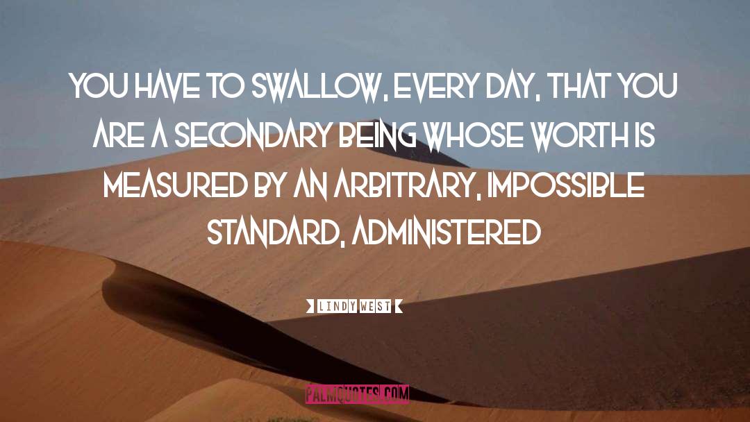 Lindy West Quotes: You have to swallow, every