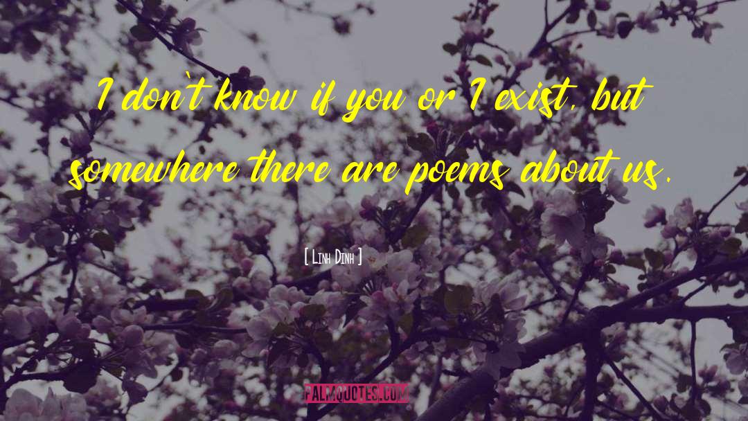 Linh Dinh Quotes: I don't know if you