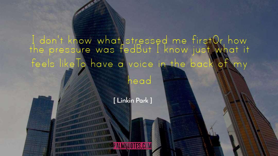 Linkin Park Quotes: I don't know what stressed