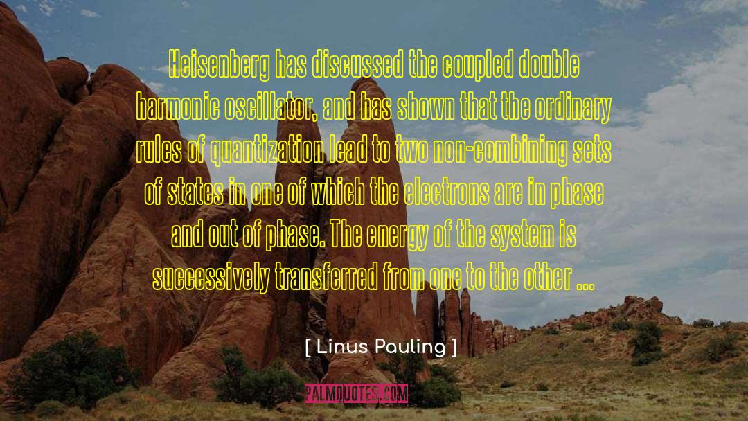 Linus Pauling Quotes: Heisenberg has discussed the coupled
