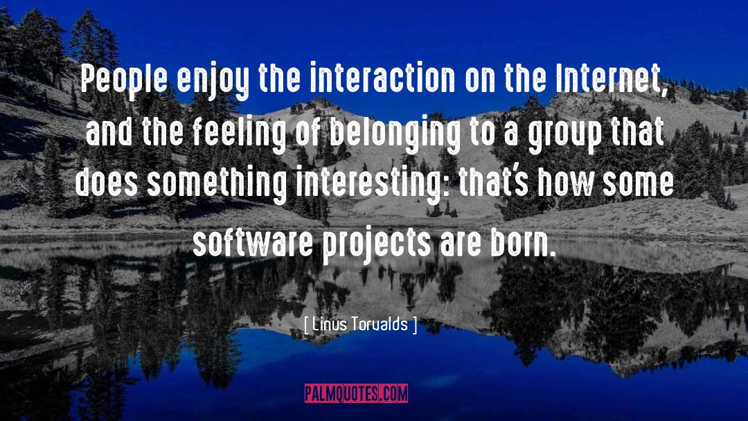 Linus Torvalds Quotes: People enjoy the interaction on