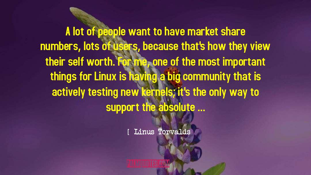 Linus Torvalds Quotes: A lot of people want