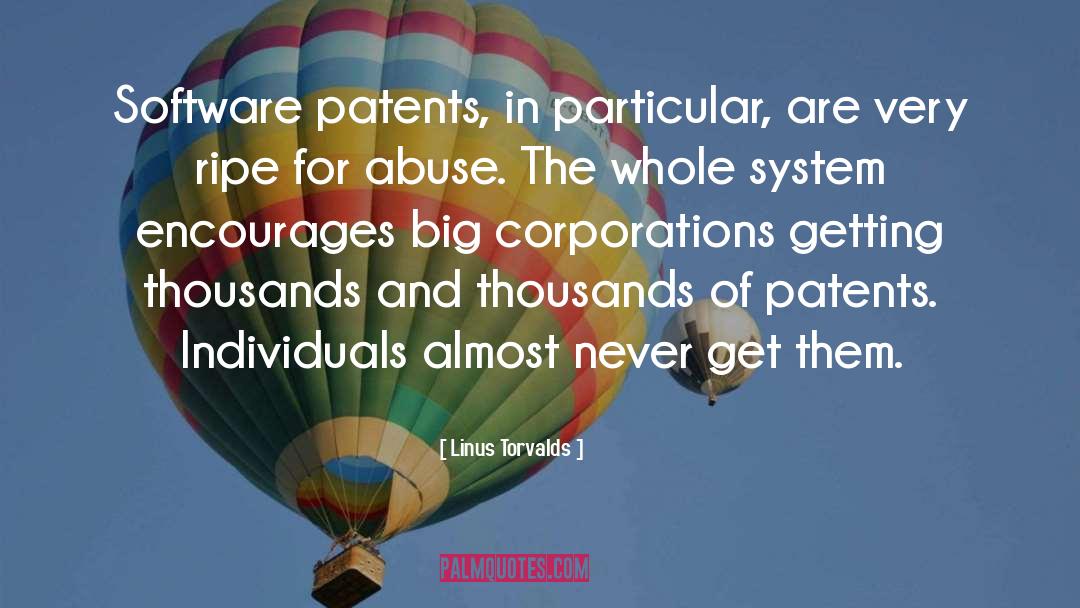 Linus Torvalds Quotes: Software patents, in particular, are