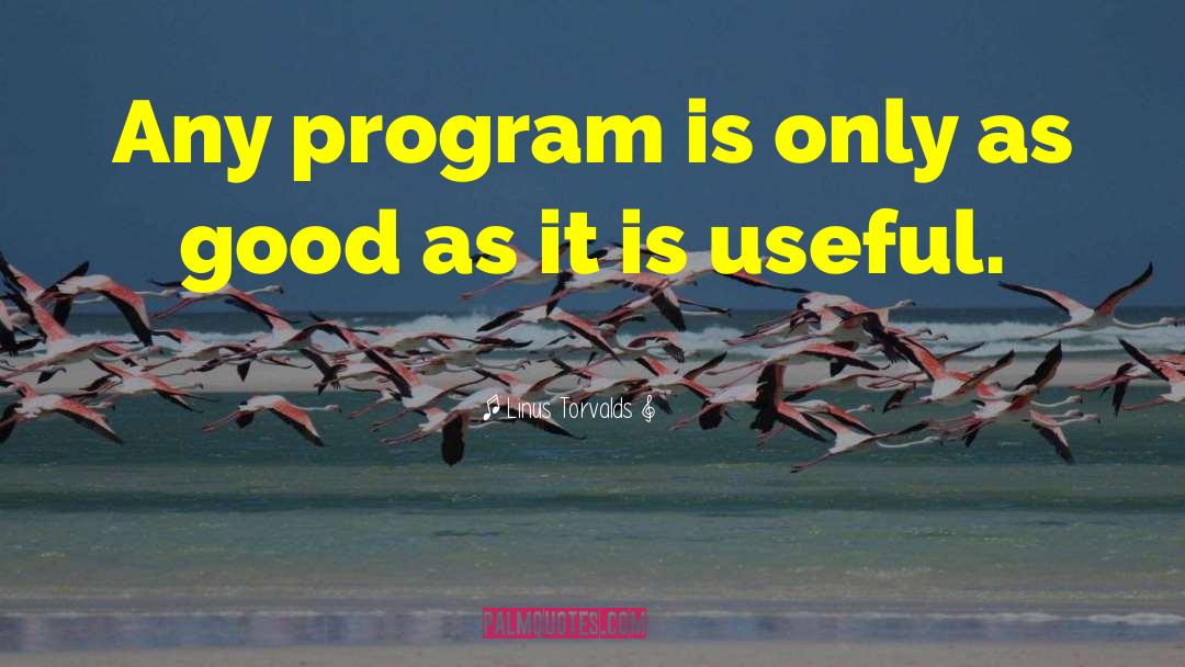 Linus Torvalds Quotes: Any program is only as