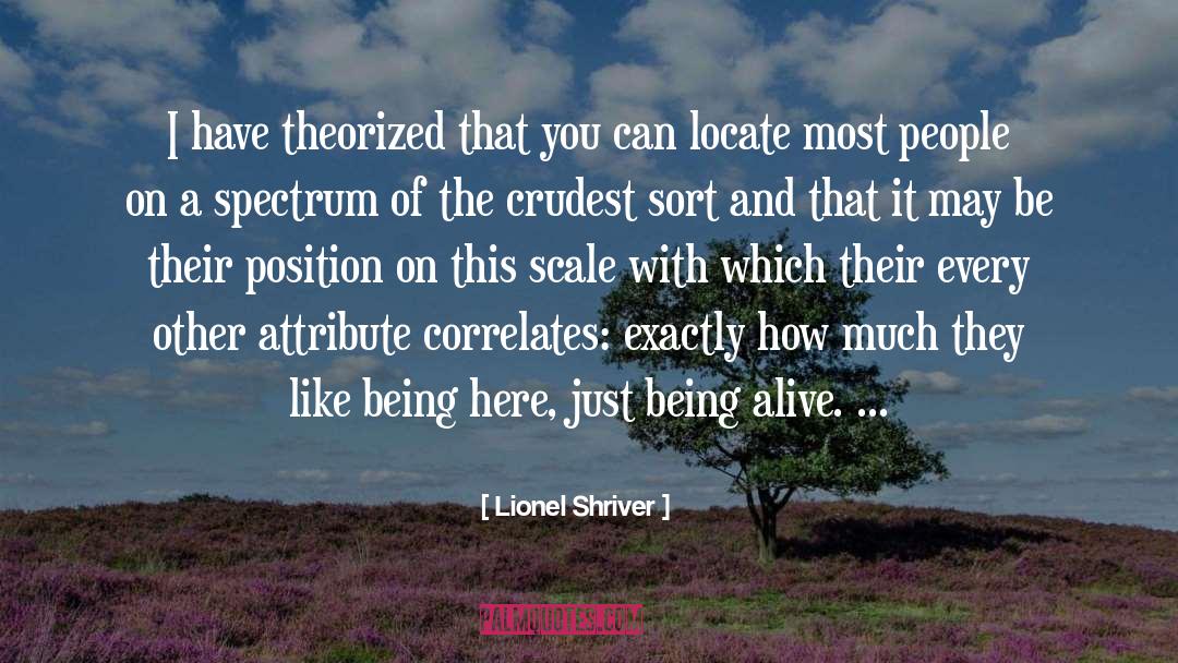 Lionel Shriver Quotes: I have theorized that you