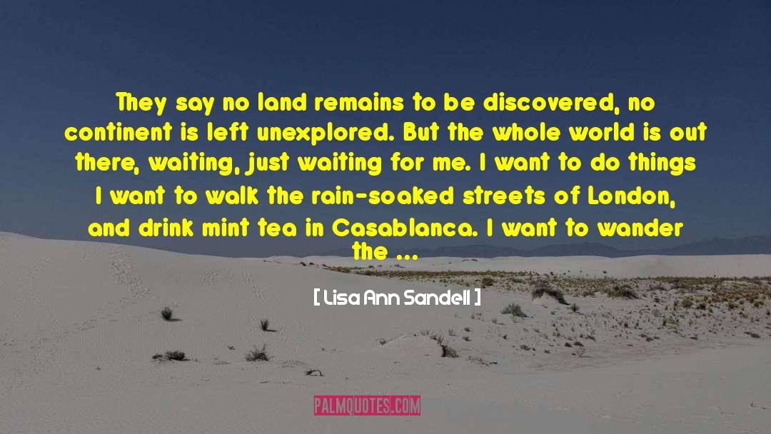 Lisa Ann Sandell Quotes: They say no land remains