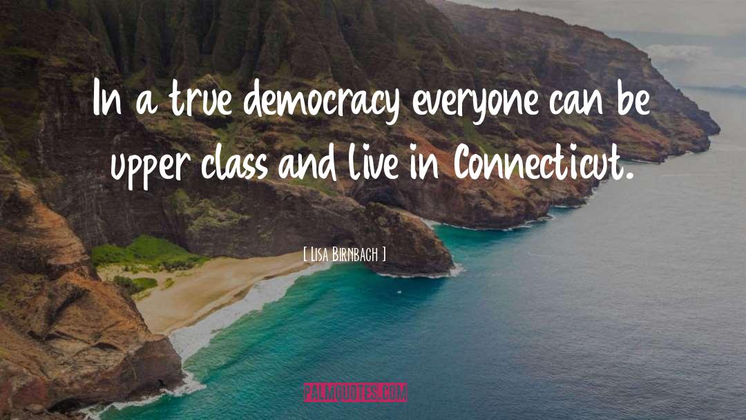 Lisa Birnbach Quotes: In a true democracy everyone