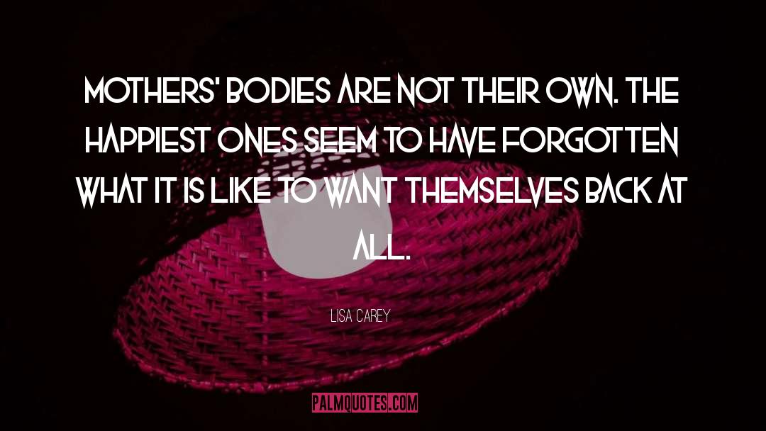 Lisa Carey Quotes: Mothers' bodies are not their