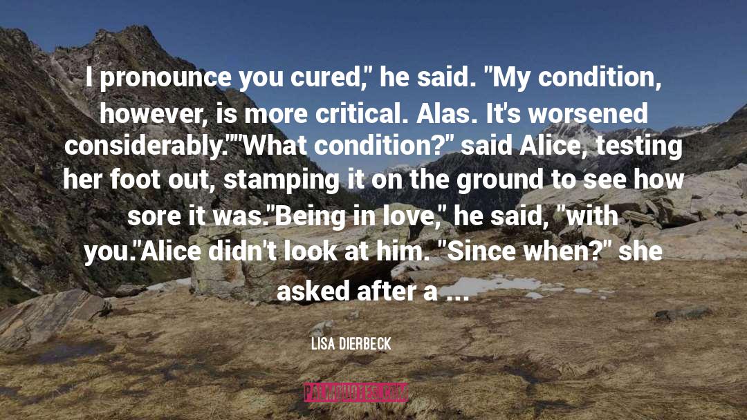 Lisa Dierbeck Quotes: I pronounce you cured,