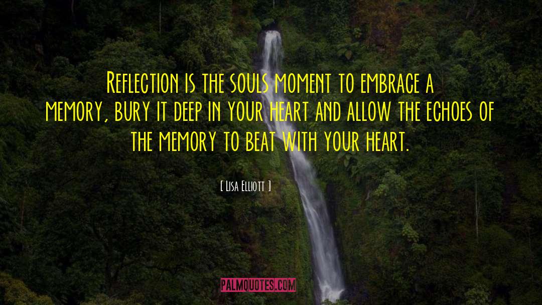 Lisa Elliott Quotes: Reflection is the souls moment