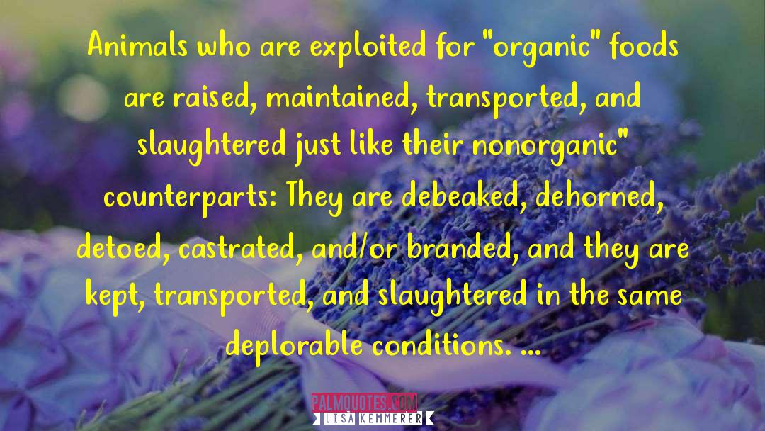 Lisa Kemmerer Quotes: Animals who are exploited for