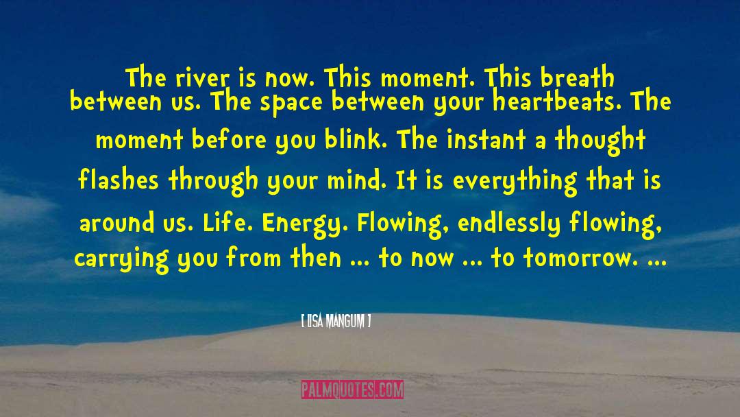 Lisa Mangum Quotes: The river is now. This