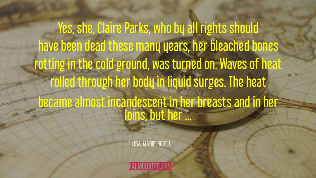 Lisa Marie Rice Quotes: Yes, she, Claire Parks, who