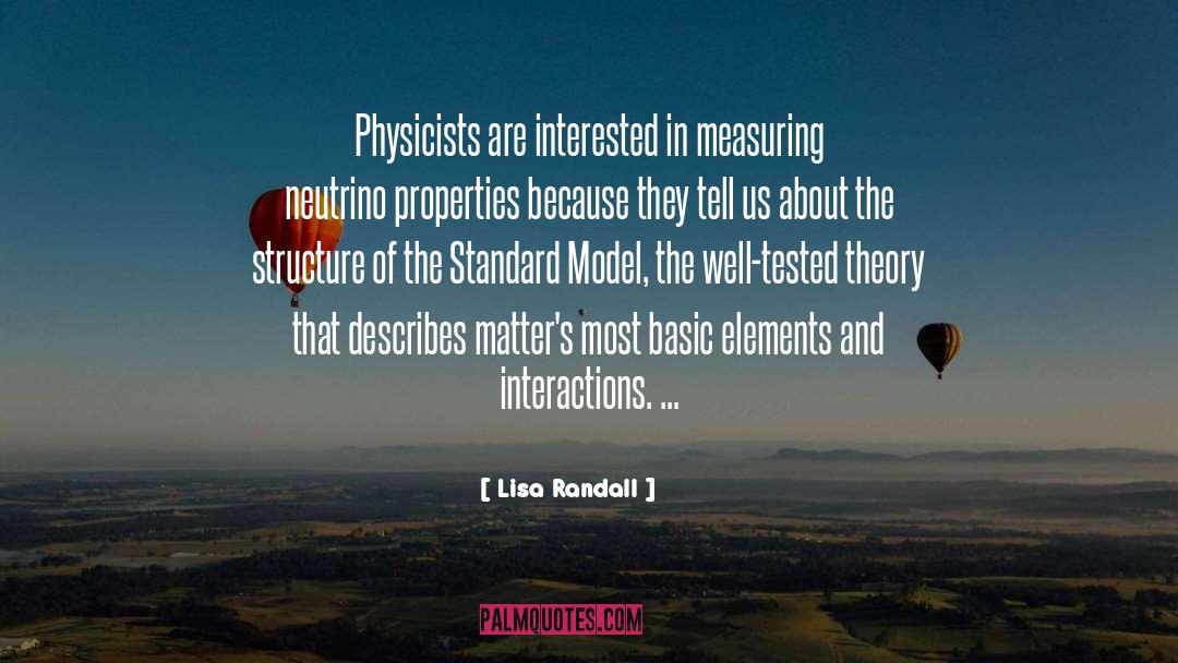 Lisa Randall Quotes: Physicists are interested in measuring