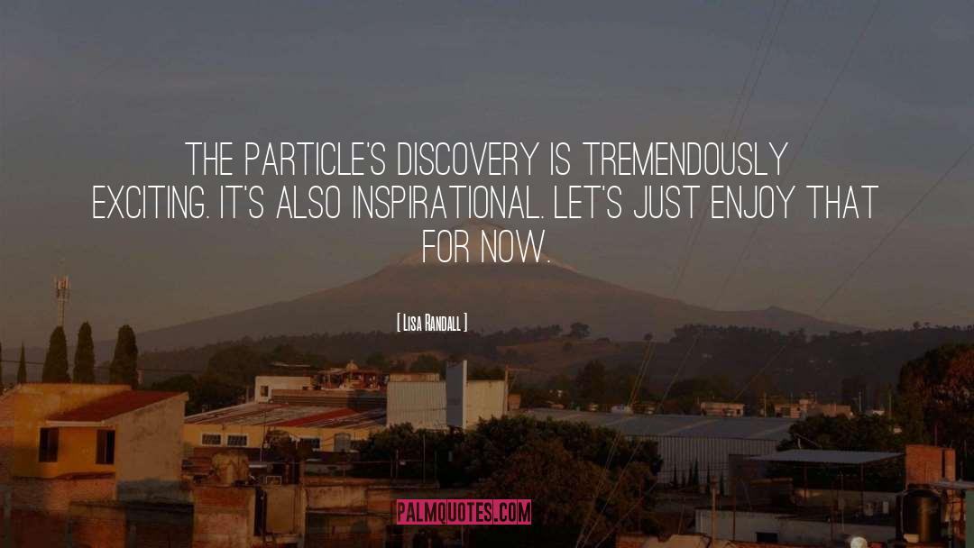 Lisa Randall Quotes: The particle's discovery is tremendously