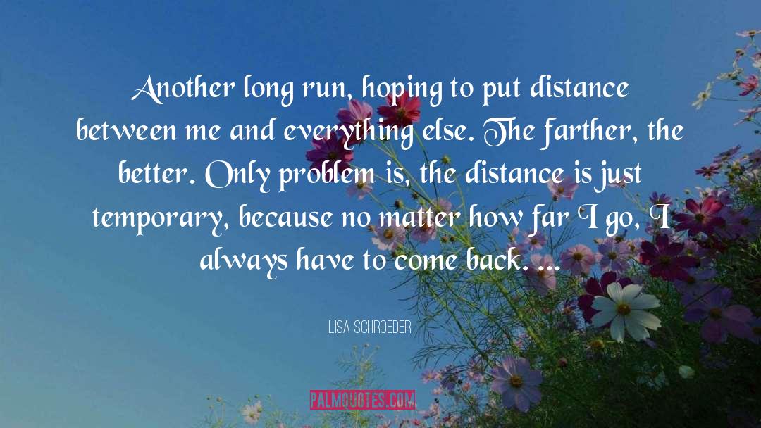 Lisa Schroeder Quotes: Another long run, hoping to