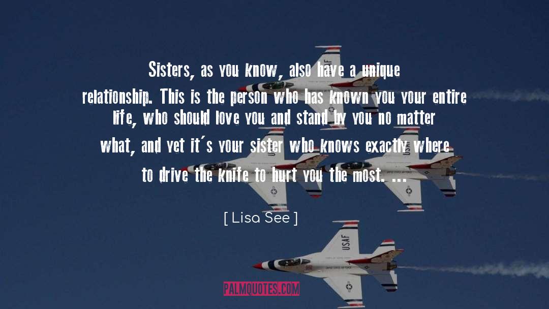 Lisa See Quotes: Sisters, as you know, also