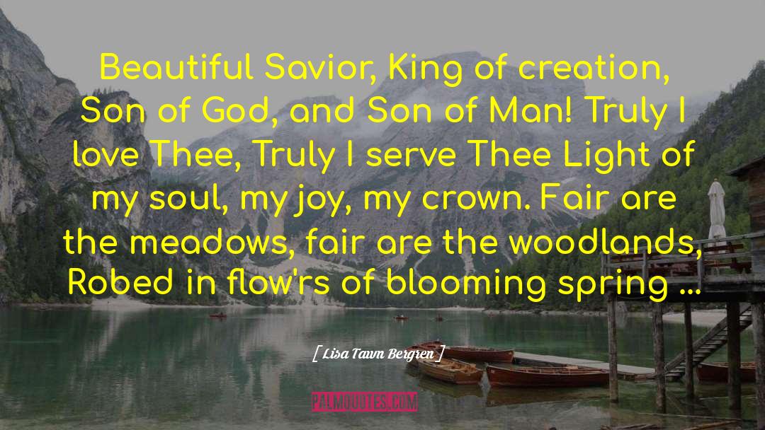 Lisa Tawn Bergren Quotes: Beautiful Savior, King of creation,