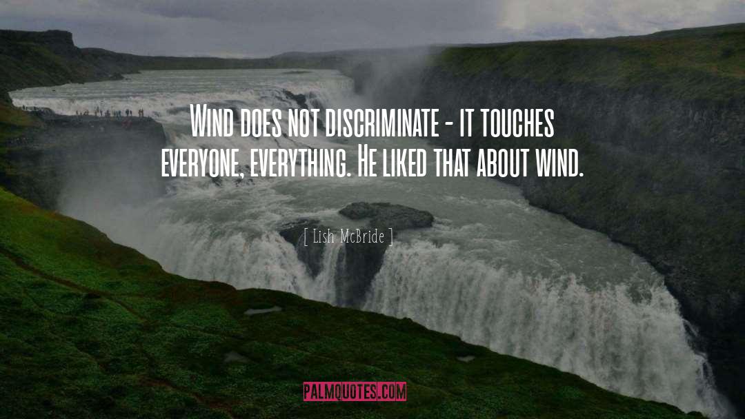 Lish McBride Quotes: Wind does not discriminate -