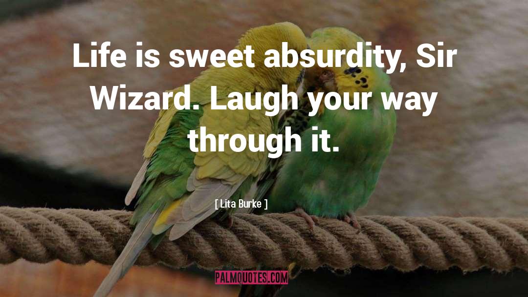 Lita Burke Quotes: Life is sweet absurdity, Sir