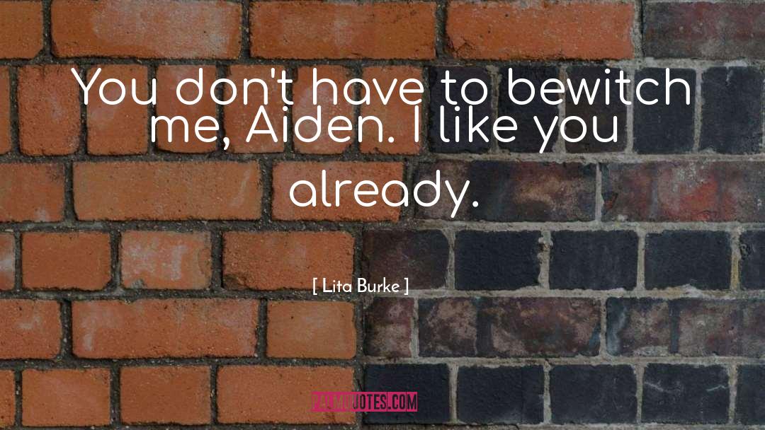 Lita Burke Quotes: You don't have to bewitch