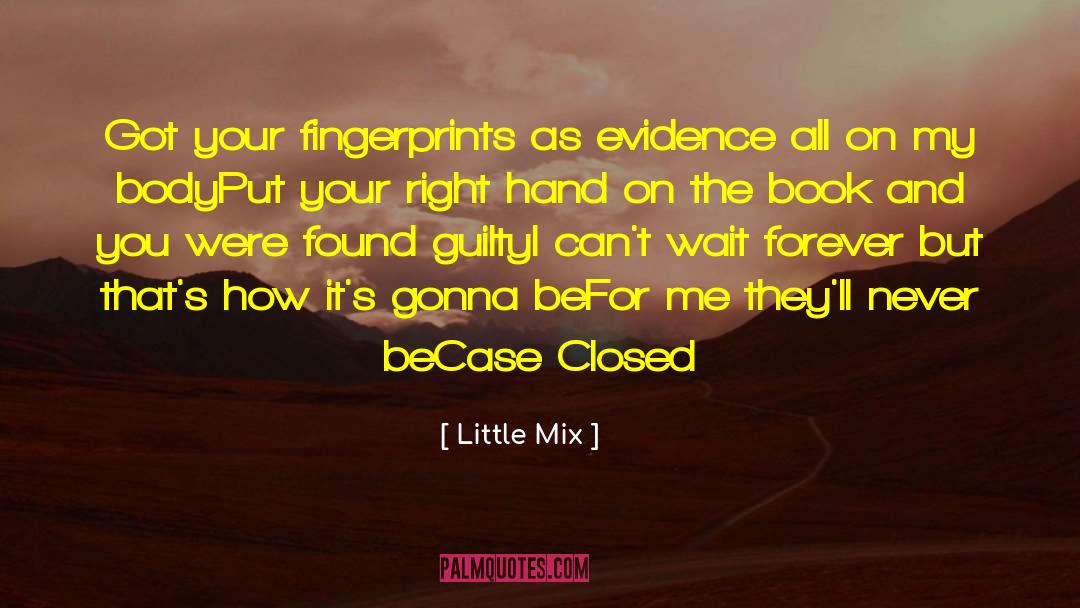 Little Mix Quotes: Got your fingerprints as evidence