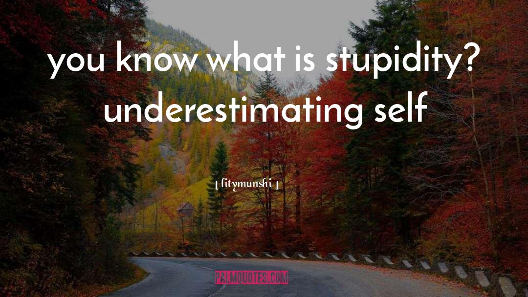Litymunshi Quotes: you know what is stupidity?