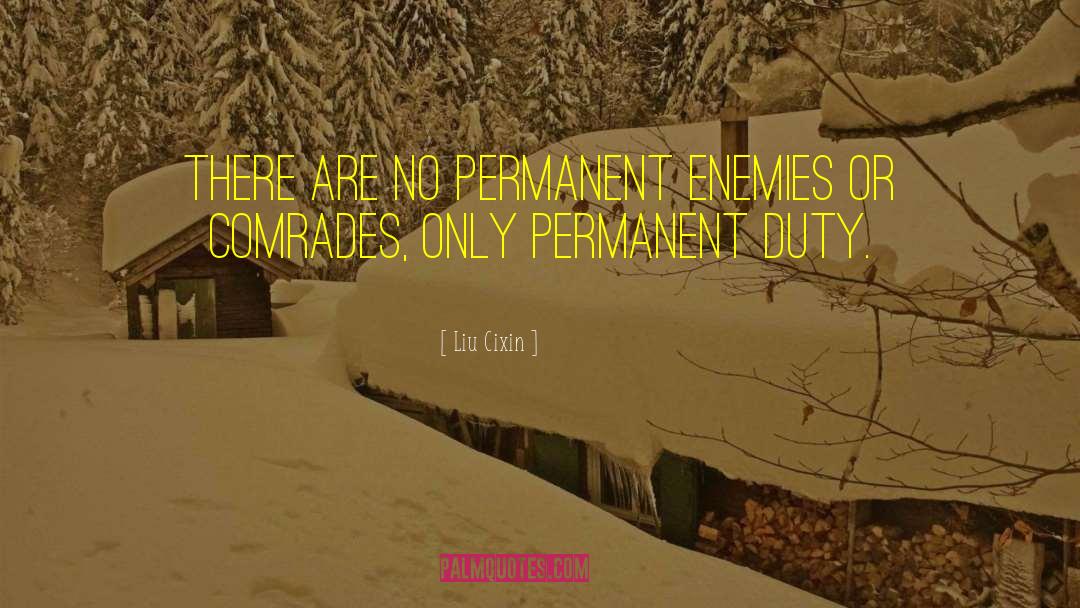 Liu Cixin Quotes: There are no permanent enemies