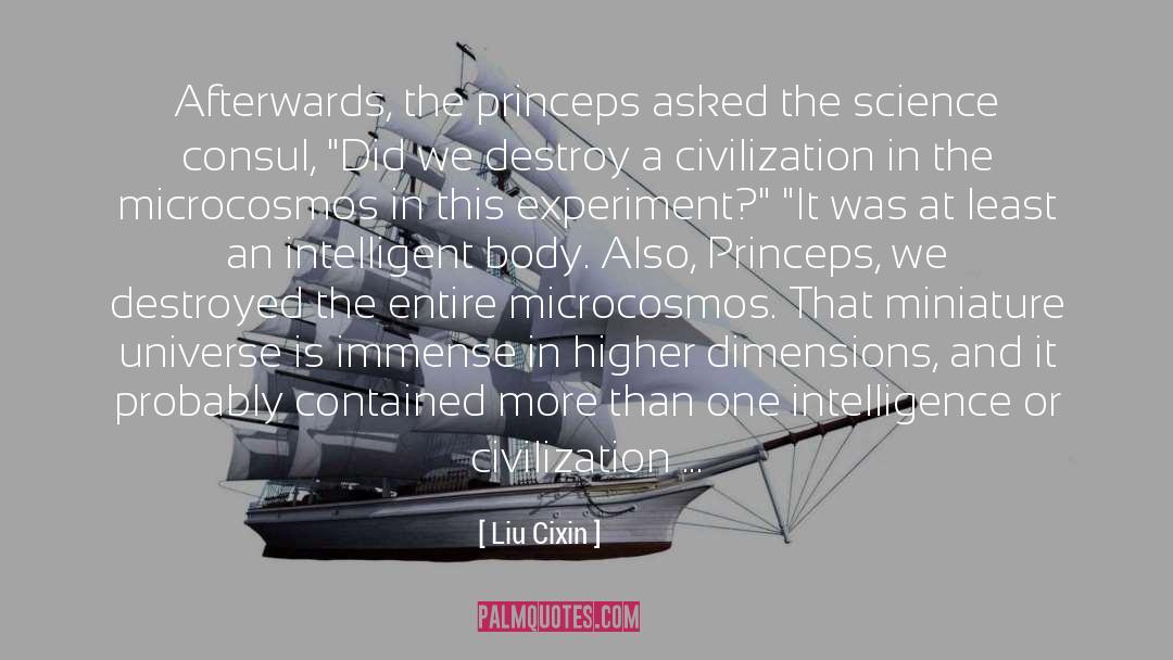 Liu Cixin Quotes: Afterwards, the princeps asked the