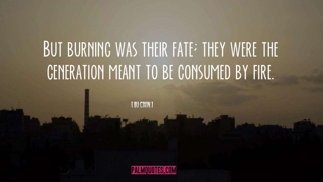 Liu Cixin Quotes: But burning was their fate;