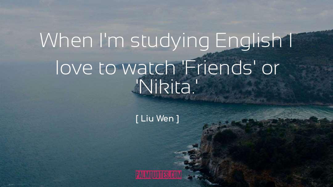 Liu Wen Quotes: When I'm studying English I