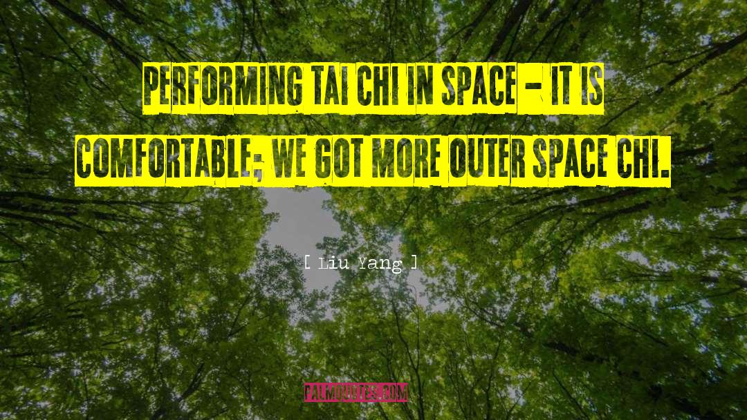 Liu Yang Quotes: Performing tai chi in space