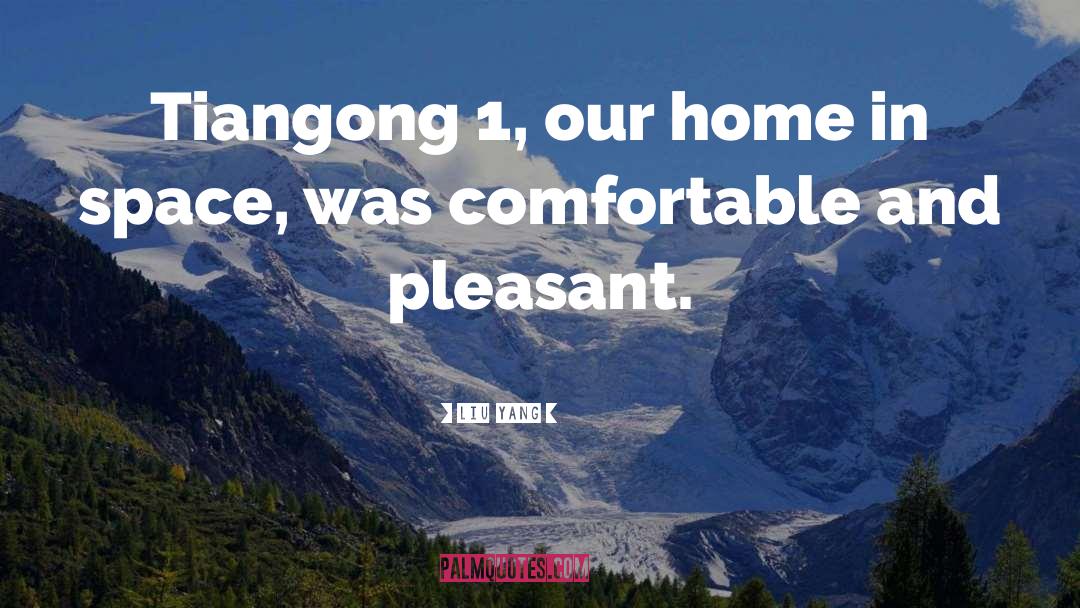 Liu Yang Quotes: Tiangong 1, our home in