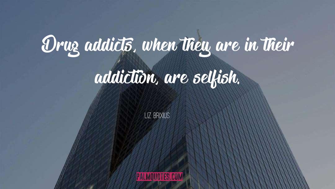 Liz Brixius Quotes: Drug addicts, when they are